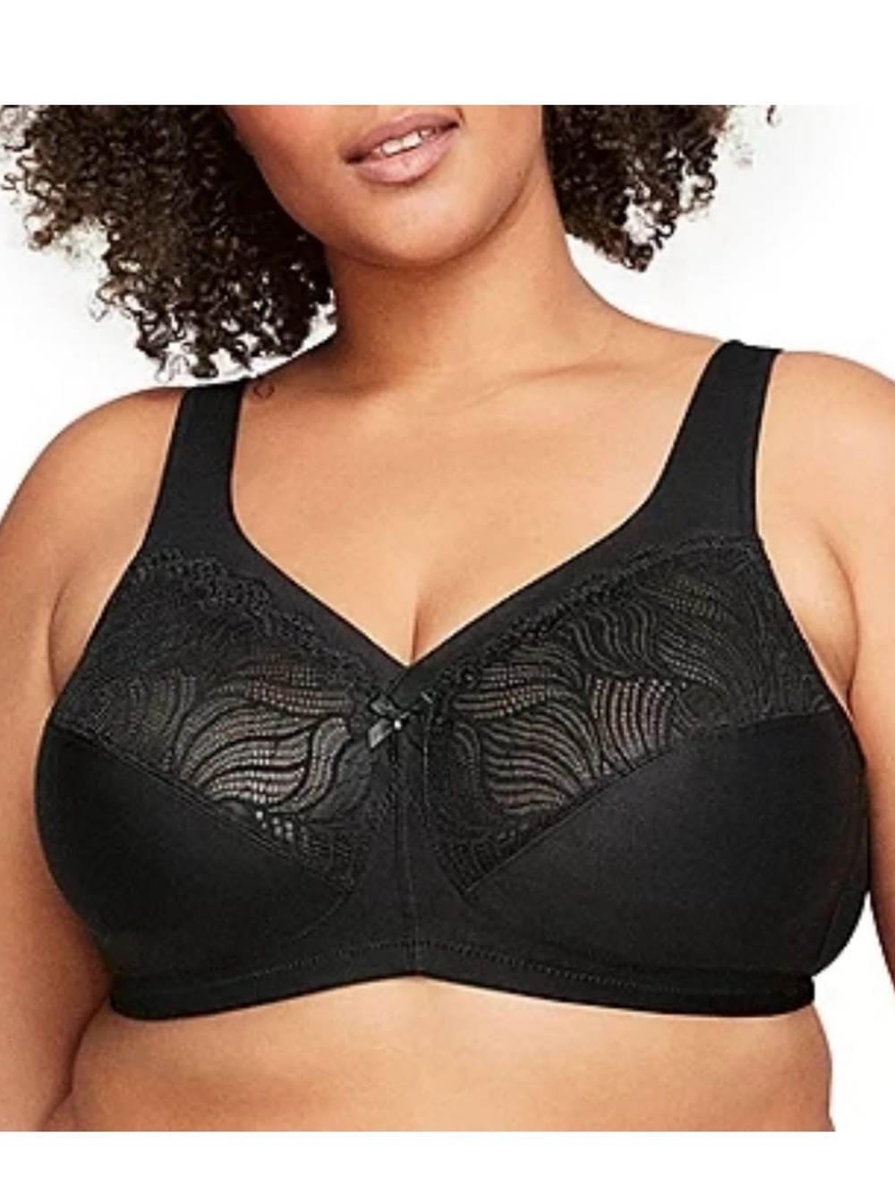Glamorise Womens 42G MagicLift Natural Shape Support Wirefree Bra #1010 Black